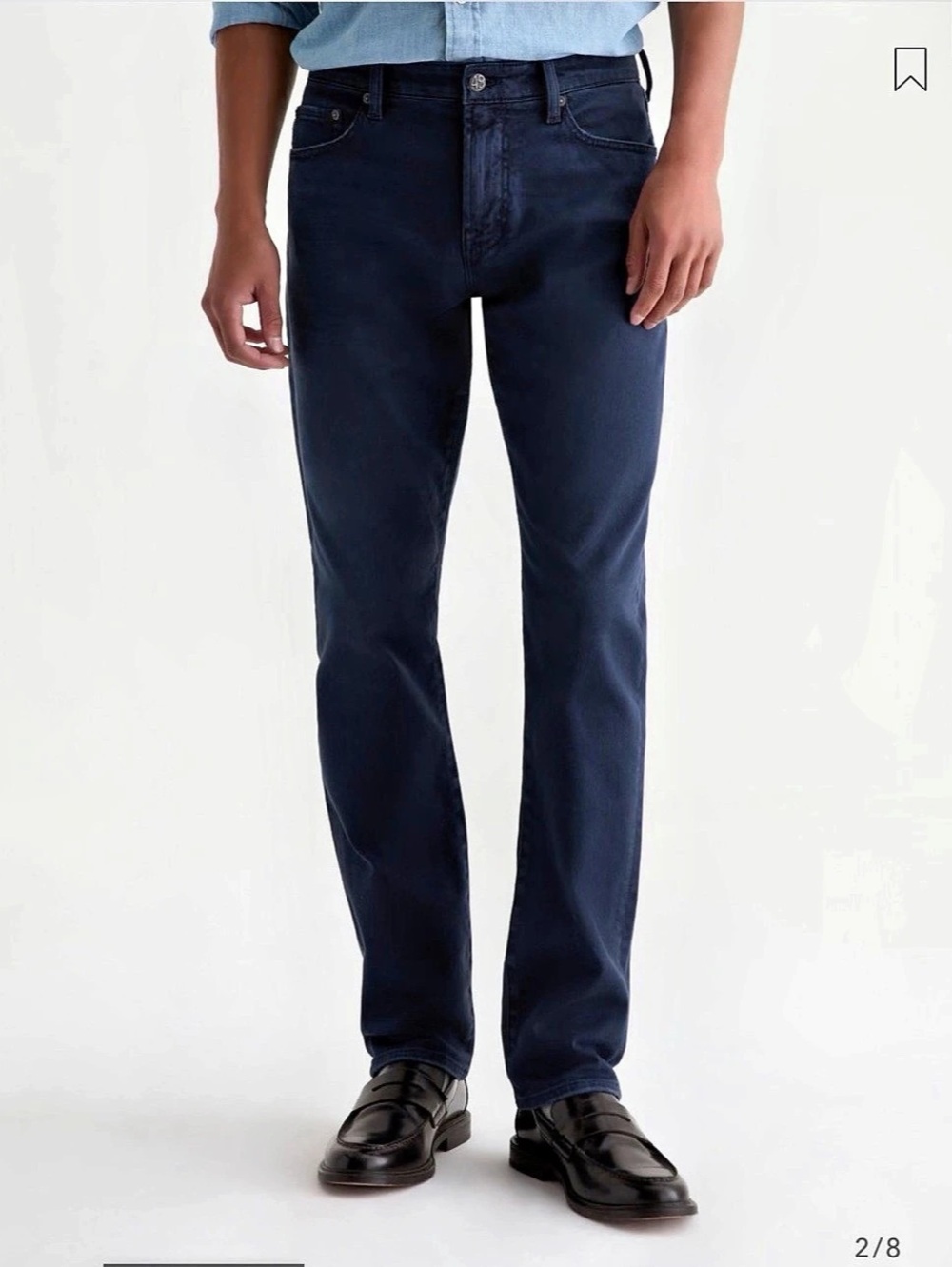 AG The Everett Men's Straight Pants in Navy 34 x 32 Like New